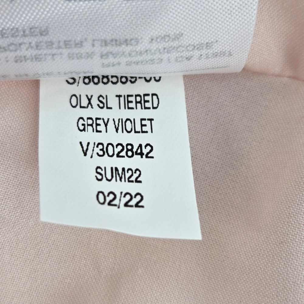 Banana‎ Republic Gauze Maxi Dress L Violet Floral Tiered Smocked Summer - Picture 9 of 9